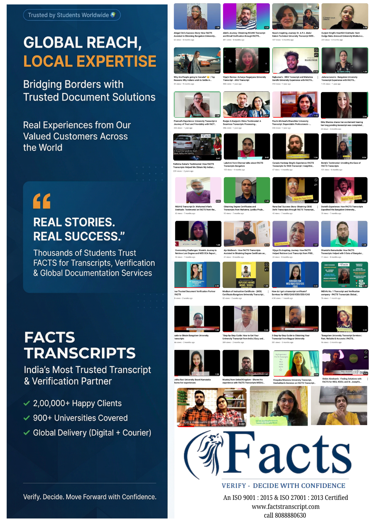 FACTS Transcripts - Global Reach Local Expertise