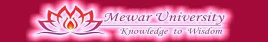 Mewar University Chittorgarh, Rajasthan. Logo